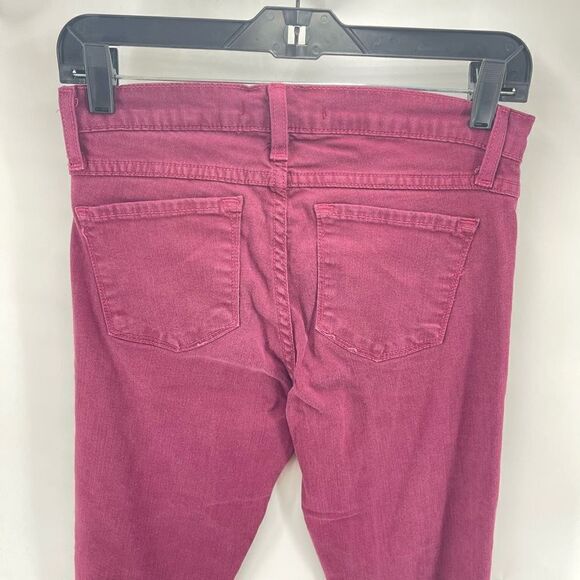 Flying Monkey Womens Skinny Pants Stretch Zip Hem Pockets Purple Size 27 - Picture 8 of 12
